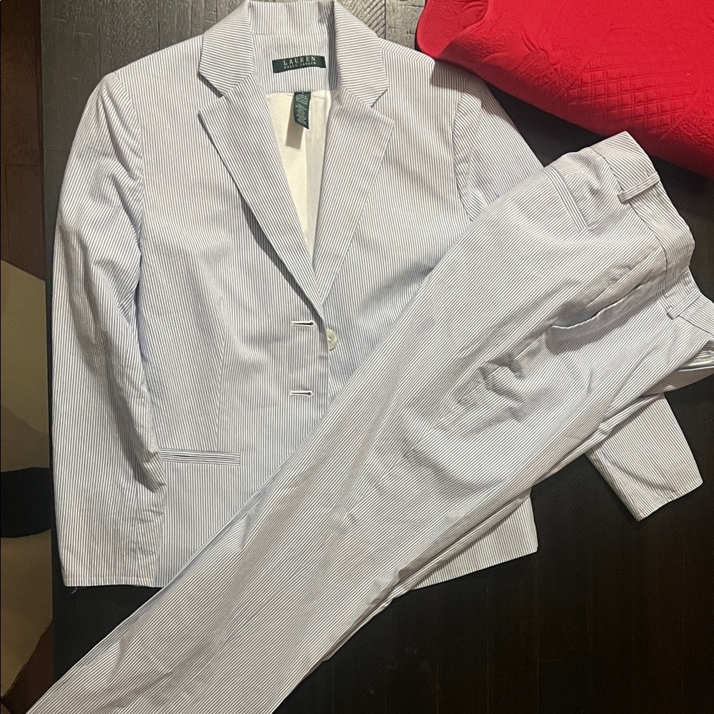 Brooks Brothers Light Blue Striped Suit